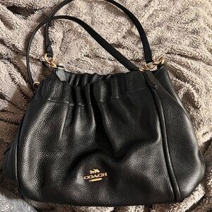 Coach Black Leather Shoulder Bag